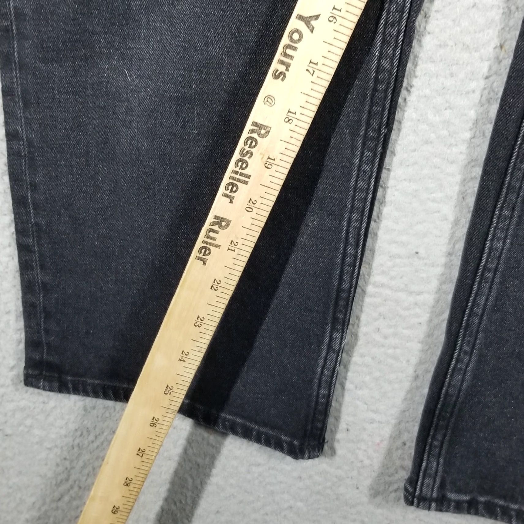 Abercrombie & Fitch Abercrombie & Fitch Womens Jeans Size 16 Plus Ankle Straight Ultra High Rise Black Cotton Denim 90s Fashion Size 38" / US 16 / IT 52 - 7 Thumbnail