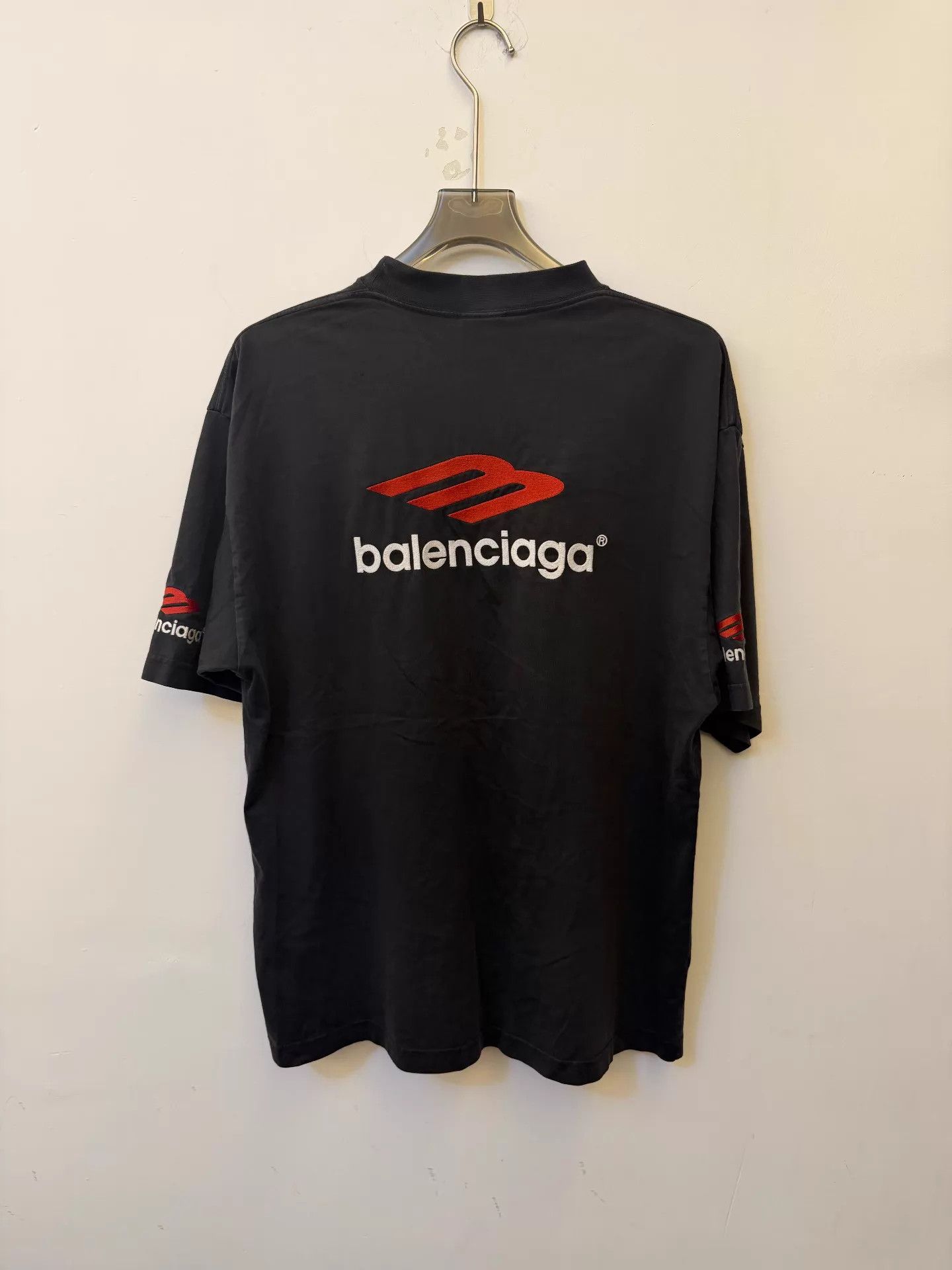 Balenciaga Balenciaga 3B Sports Icon FW23 Logo Print Crewneck Black S Size US S / EU 44-46 / 1 - 2 Thumbnail