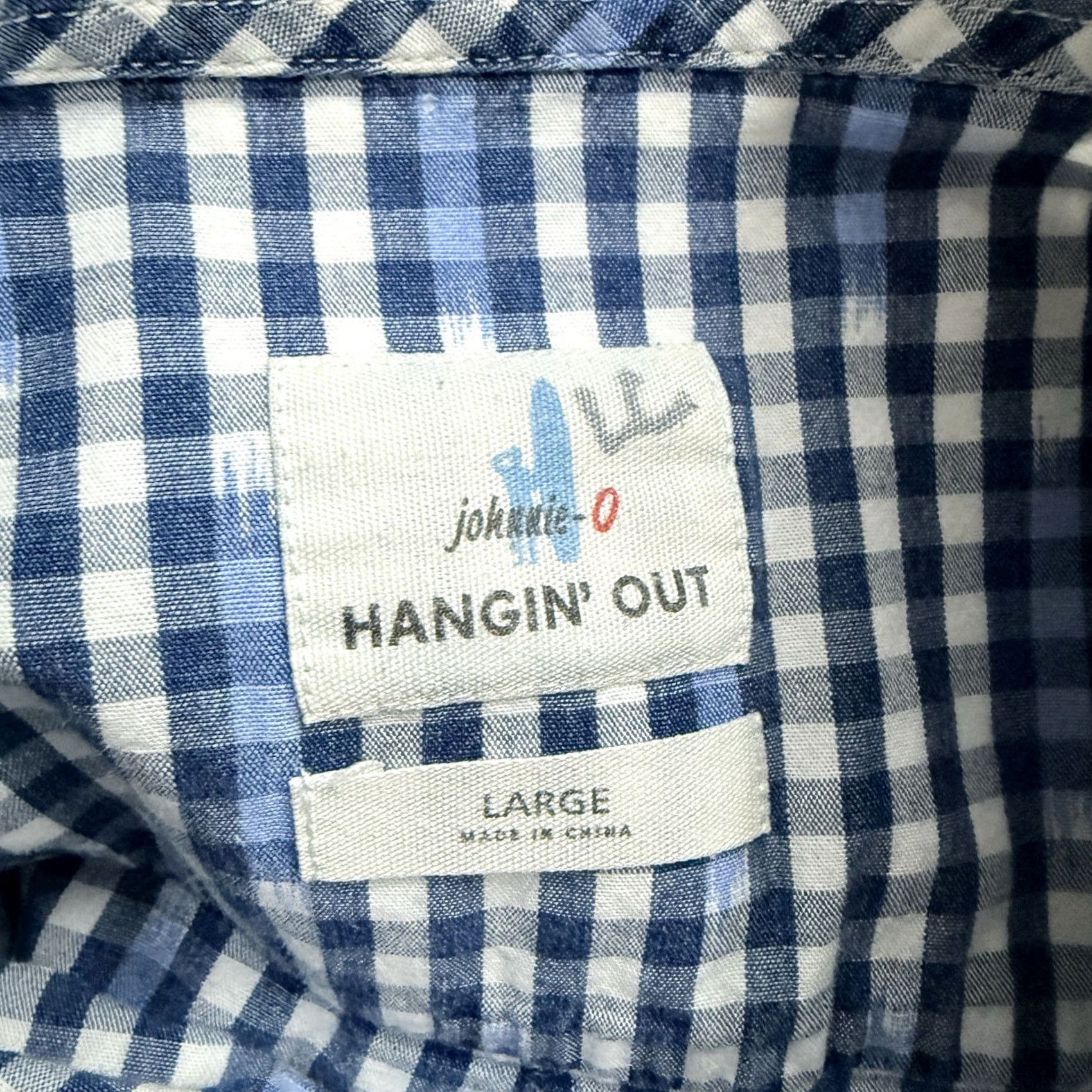 johnnie-O Johnnie-O Hangin Out Plaid Blue Long Sleeve Button-Down Shirt Mens L Size US L / EU 52-54 / 3 - 4 Thumbnail