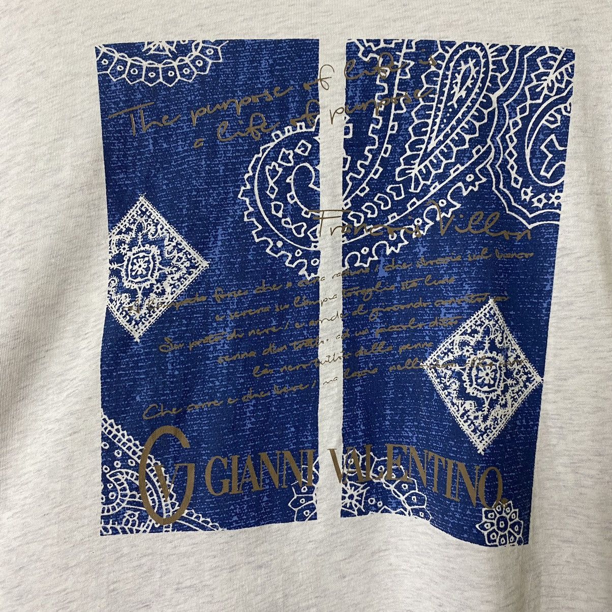 Gianni Valentino × Valentino Gianni Valentino Italy Paisley Design LS T Shirt Size US M / EU 48-50 / 2 - 2 Thumbnail