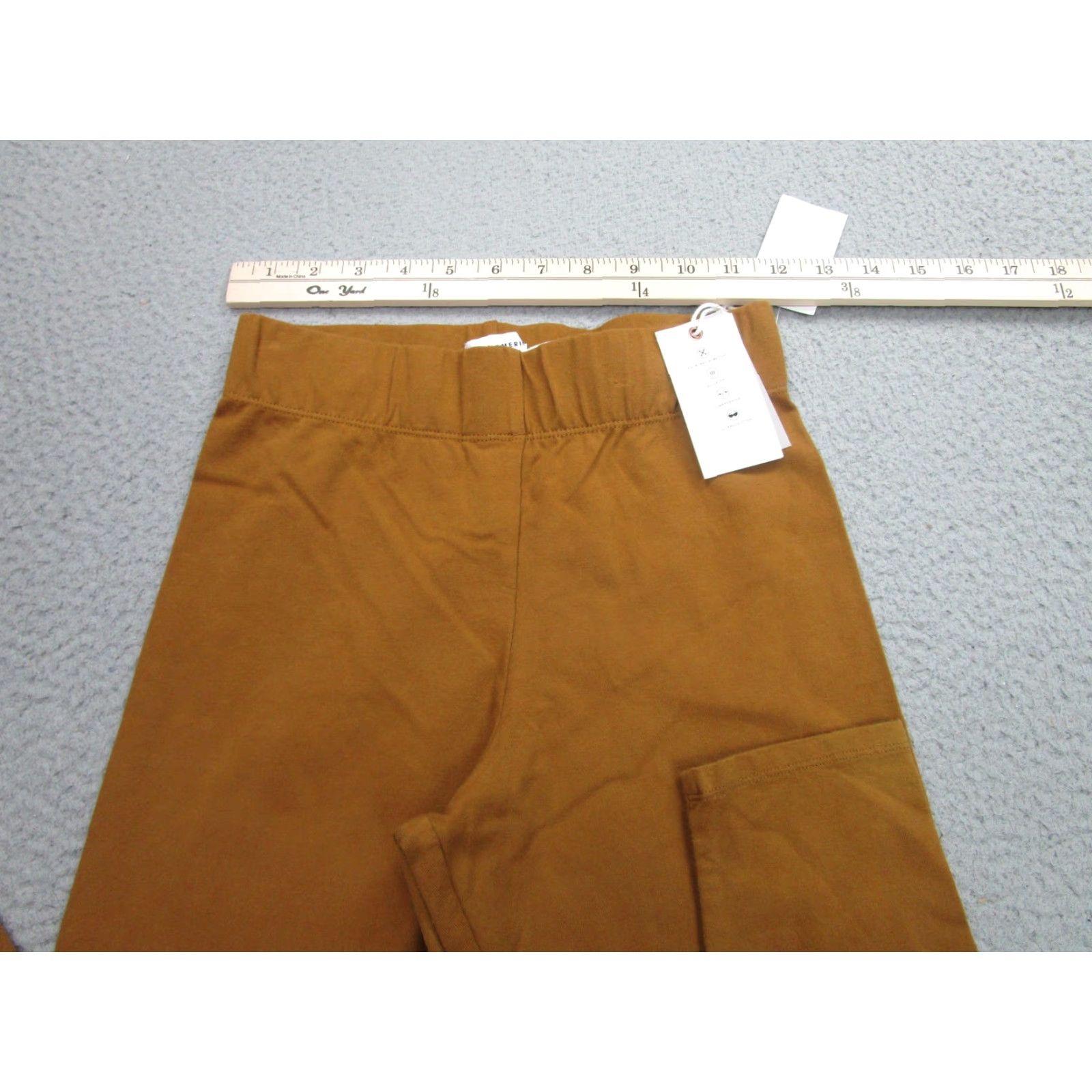 Good American Good American Women's Lounge Leggings Size 1 Brown Cotton Spandex High Rise Quick Dry Activewear Size 25" / US 0 / IT 36 - 3 Thumbnail