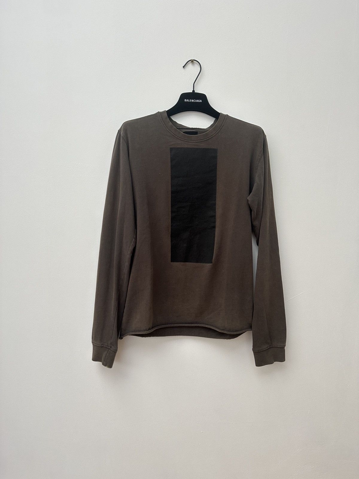 Image of Rick Owens Slab Longsleeve Tee in Brown, Men's (Size Small)