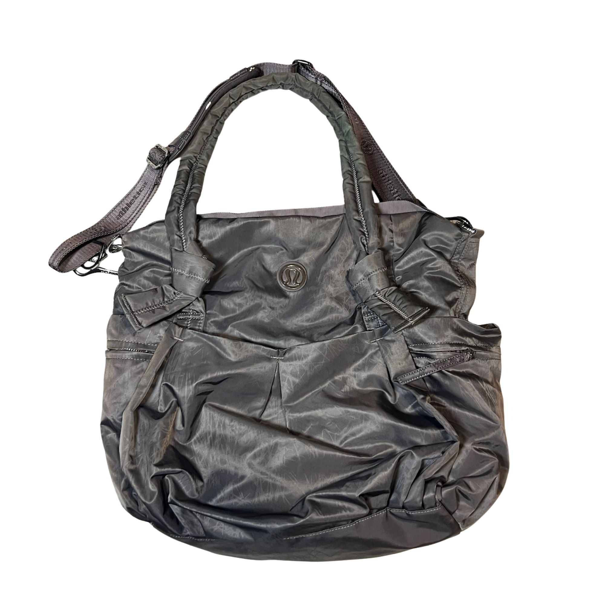 Lululemon Lululemon Athletica Grey Gym Bag Spacious Lightweight Durabl Size ONE SIZE - 2 Thumbnail