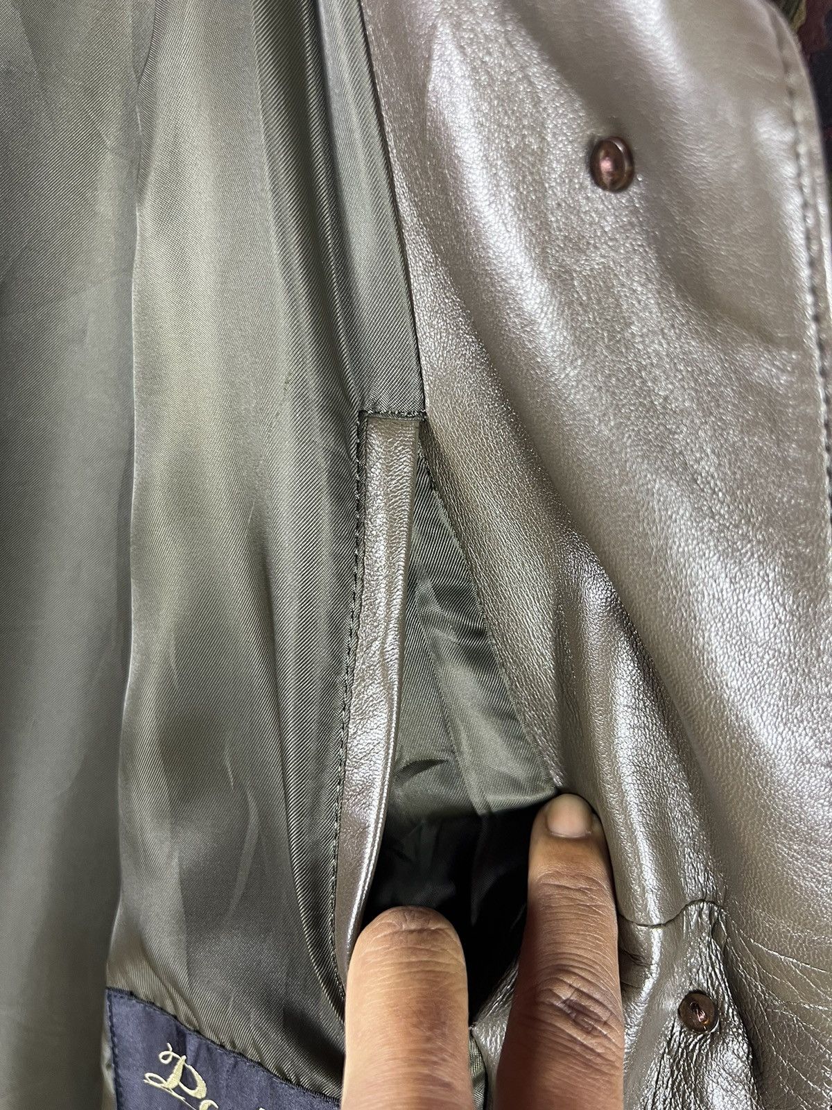 Japanese Brand 🔥 VINTAGE PARTINA ABSTRACT LEATHER OVERCOAT - M Size M / US 6-8 / IT 42-44 - 12 Thumbnail