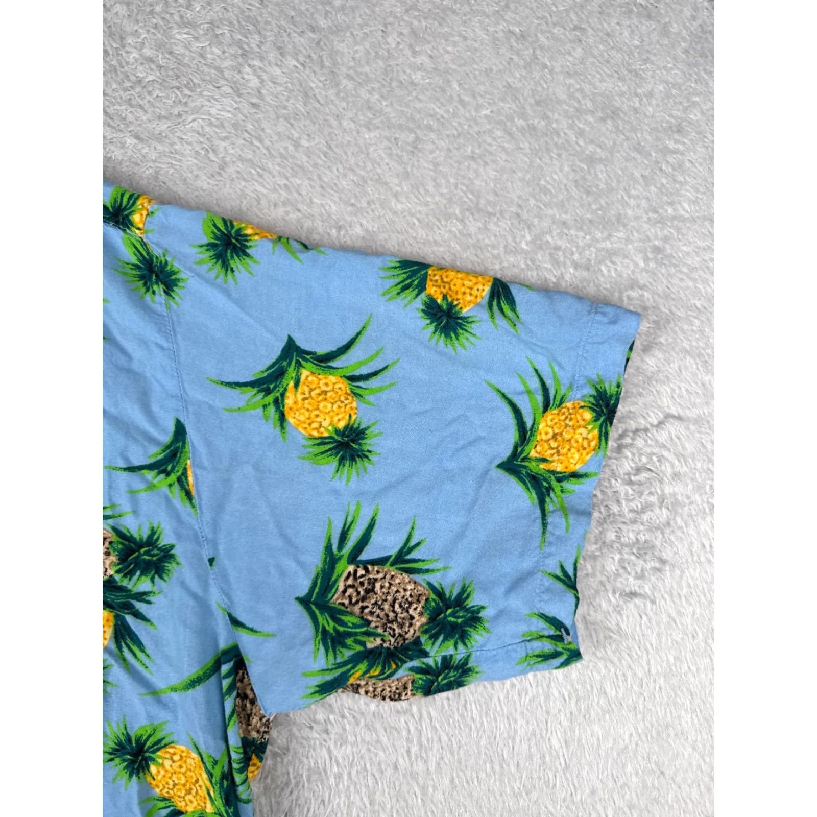 Vintage Puritan Hawaiian Shirt Mens XL Blue Floral All Over Print Button-Up 100% Rayon Size US XL / EU 56 / 4 - 2 Thumbnail