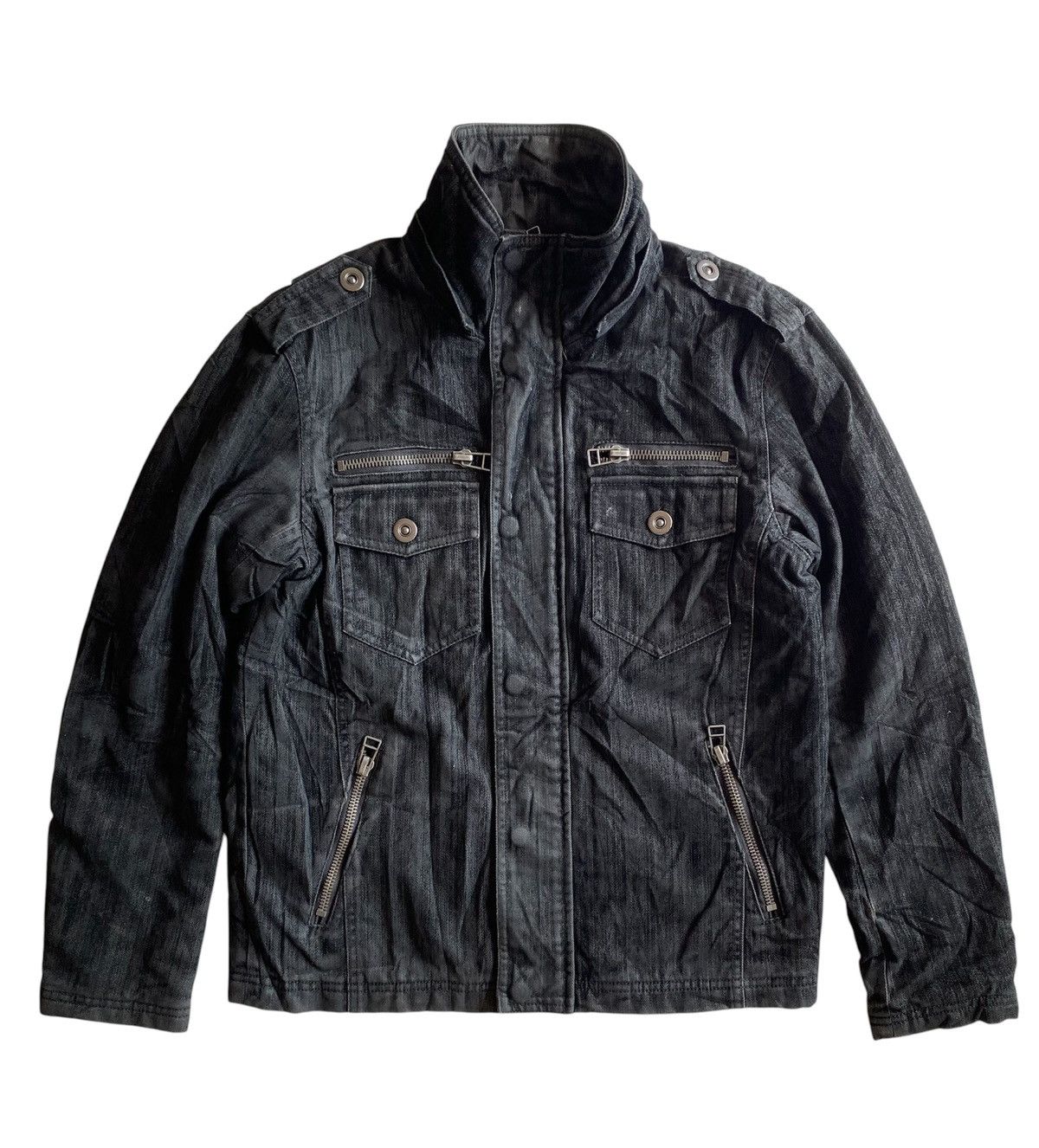 If Six Was Nine × Japanese Brand × Le Grande Bleu (L.G.B.) ⚡️SEND OFFERS⚡️ Roushatte Tectical Biker Denim Jacket Size US M / EU 48-50 / 2 - 1 Thumbnail