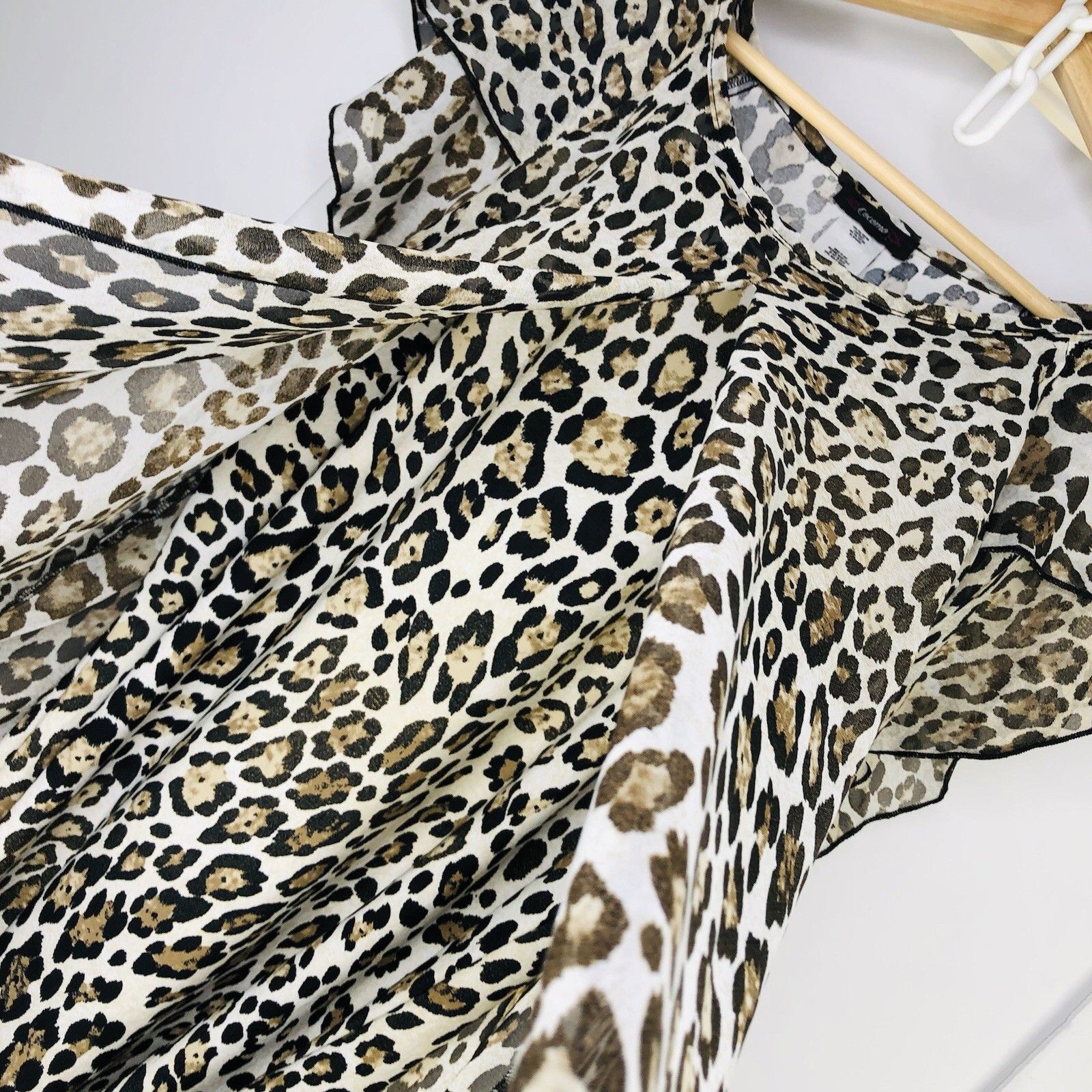 Other Cocomo Leopard Cheetah Print Top Blouse Sz L High-low Size L / US 10 / IT 46 - 6 Thumbnail