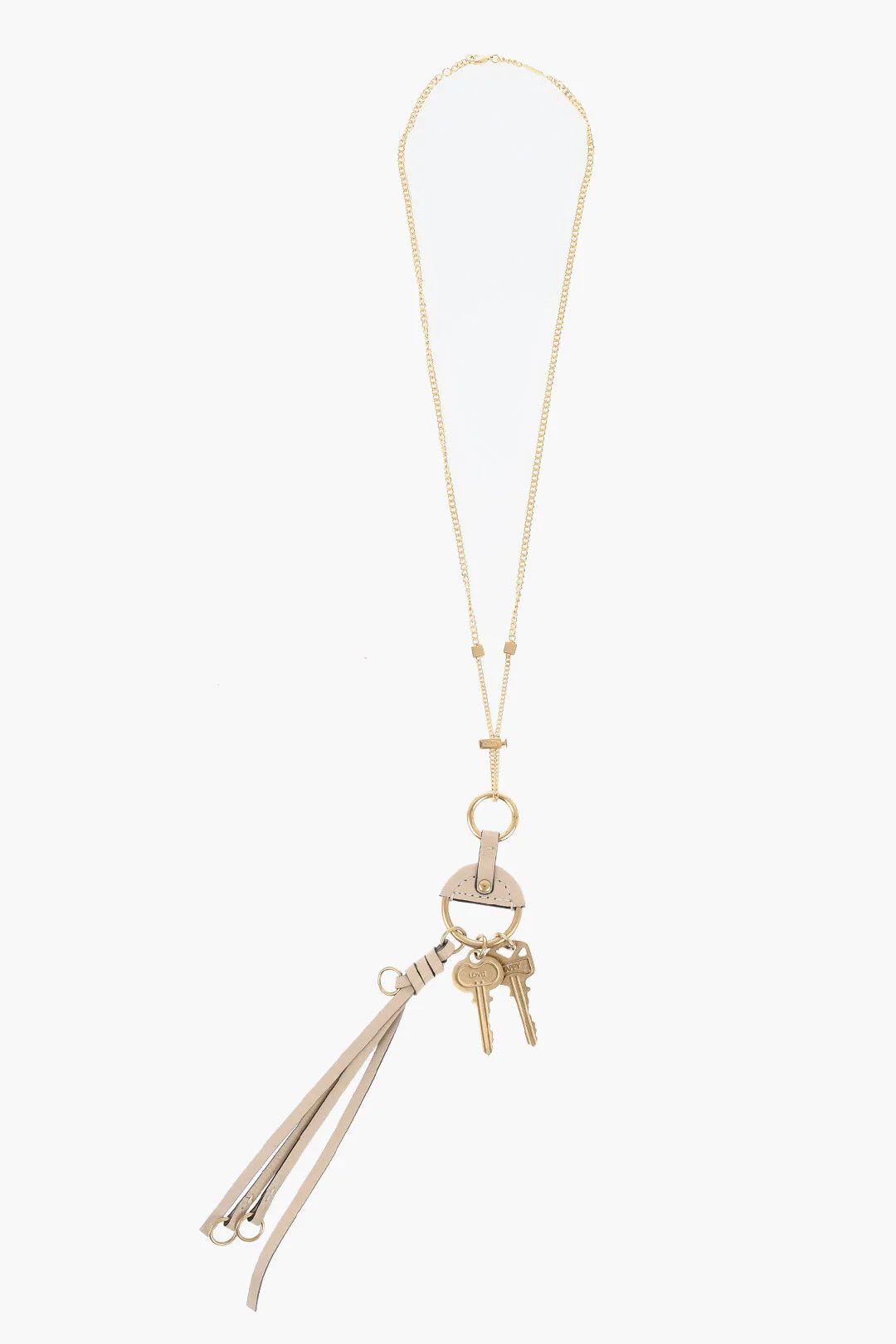 Chloe og1mm0426 Size: OS / Gold-Tone Metal Necklace in Beige Size ONE SIZE - 1 Thumbnail