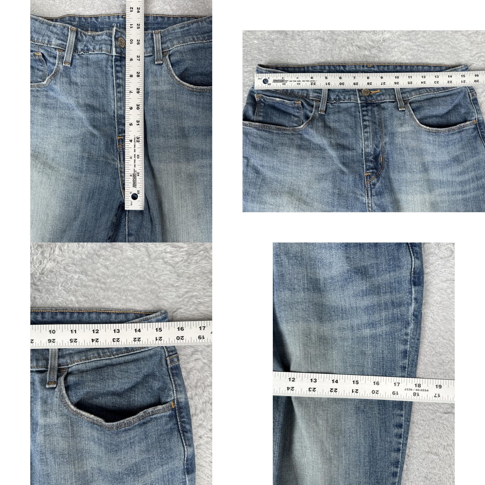 Levi's Levis Jeans Womens Slim Skinny High Rise Distressed Stretch Blue 31x32 Denim Size 24" / US 00 / IT 34 - 9 Thumbnail