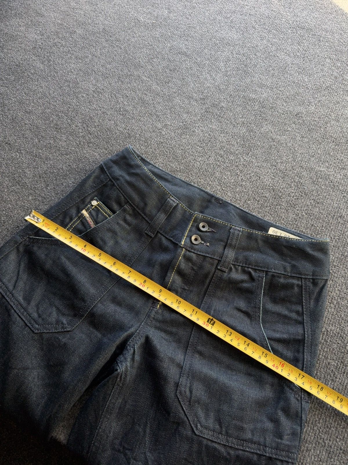 Diesel Luxury Diesel Volver Dark Raw Denim Wide Leg Jeans Y2K Size 26" / US 2 / IT 38 - 22 Thumbnail