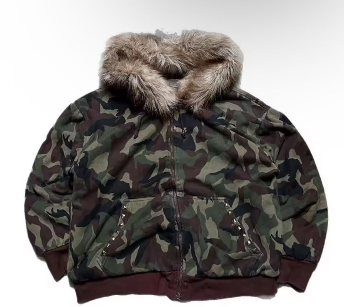 Other Fashion Punk Camouflage Faux Fur Hat Hoodies Size US S / EU 44-46 / 1 - 3 Thumbnail