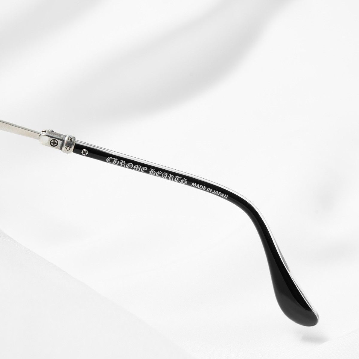 Chrome Hearts CHROME HEARTS STRAPADICTOME BLACK/SHINY SILVER GLASSES Size ONE SIZE - 4 Thumbnail