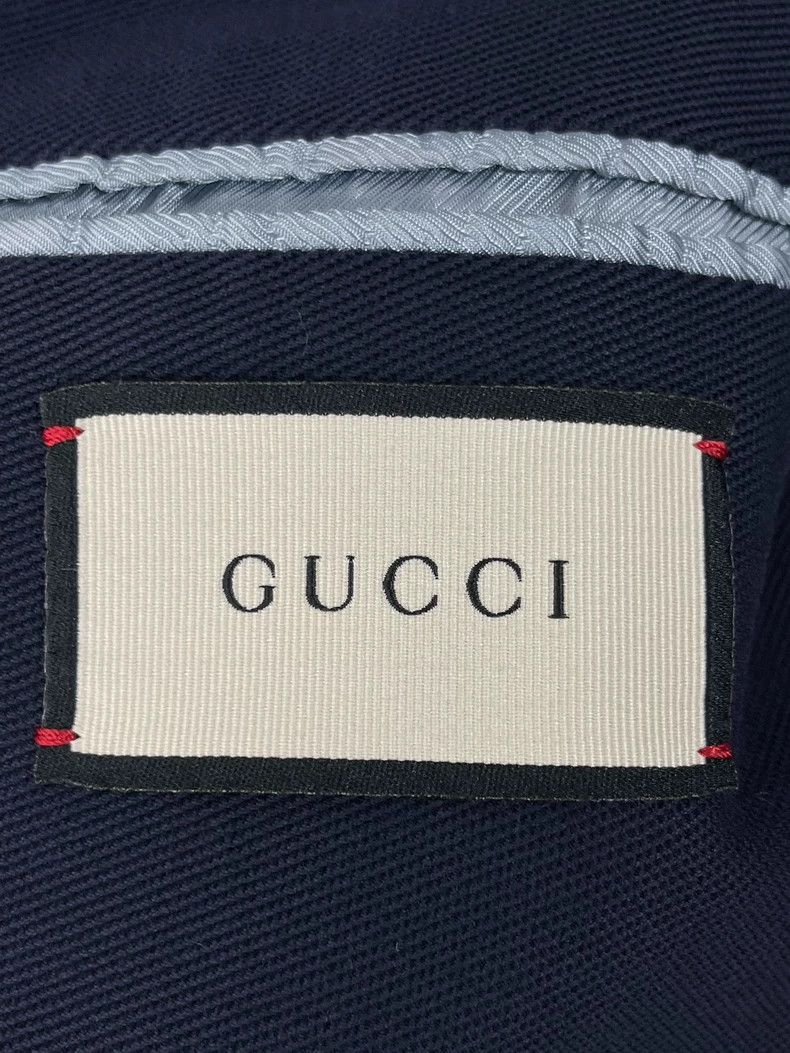 Gucci Gucci Dark blue shark letter Logo casual suit 2502-Nextarro Size 48R - 5 Thumbnail