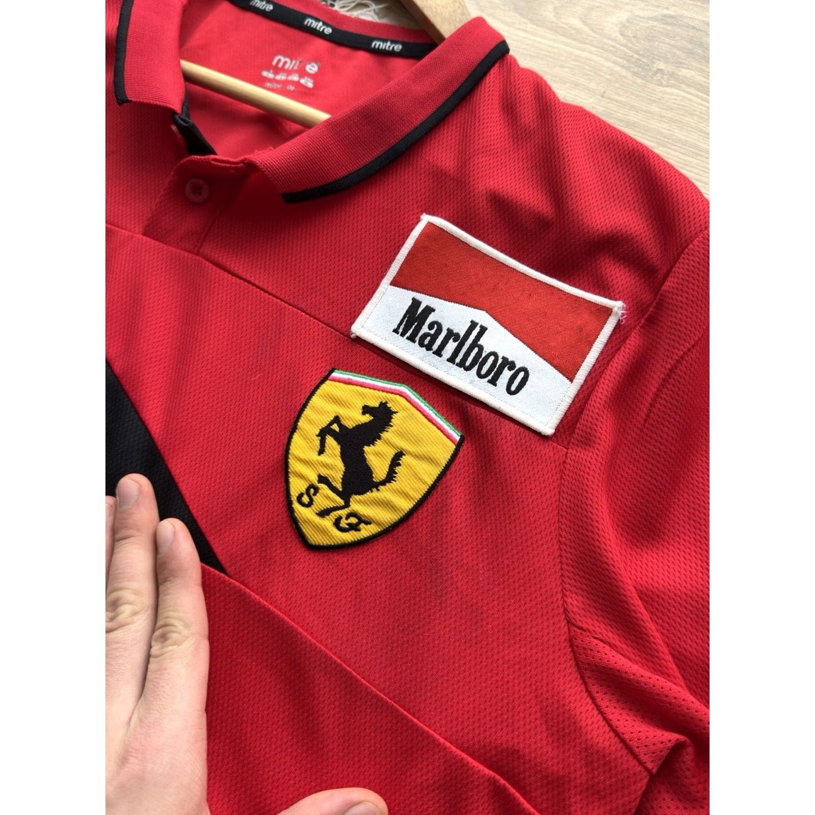 Ferrari VINTAGE Ferrari Marlboro Racing Jersey Polo Red Mitre Shirt Size L Men Size US L / EU 52-54 / 3 - 6 Thumbnail