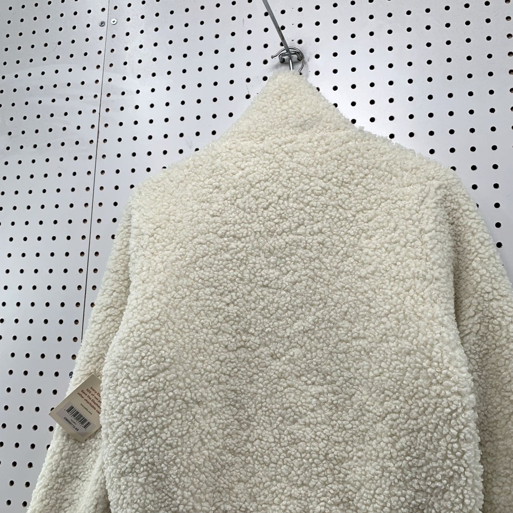 Vintage Ivory Ella Sherpa Jacket Womens XS Ivory Full Zip Elephant Logo S Jacket Size XS / US 0-2 / IT 36-38 - 2 Thumbnail