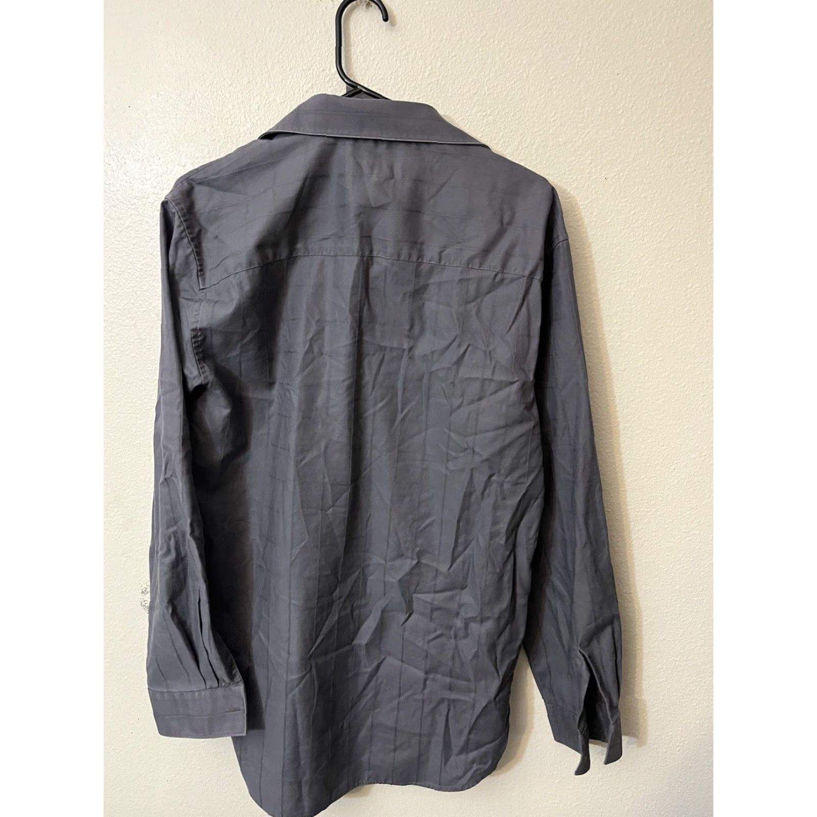 Kenneth Cole VINTAGE Kenneth Cole Shirt Mens 16.5 Gray Plaid Slim Fit Button-Up Casual All Seasons Size US L / EU 52-54 / 3 - 3 Thumbnail