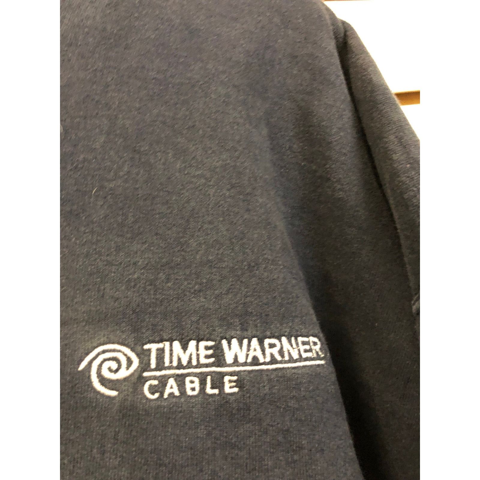 Hanes Vintage time Warner cable hoodie crewneck size XL 1990s 80s Size US XL / EU 56 / 4 - 4 Thumbnail