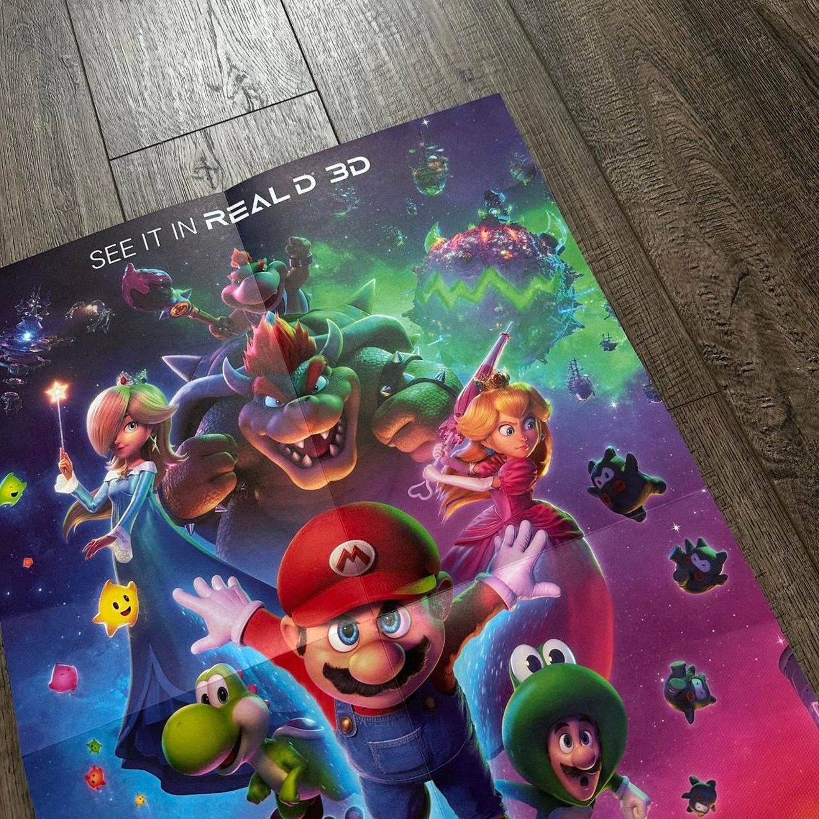 Nintendo Super Mario Galaxy Movie Promo Poster Collectible Activity Size ONE SIZE - 8 Thumbnail