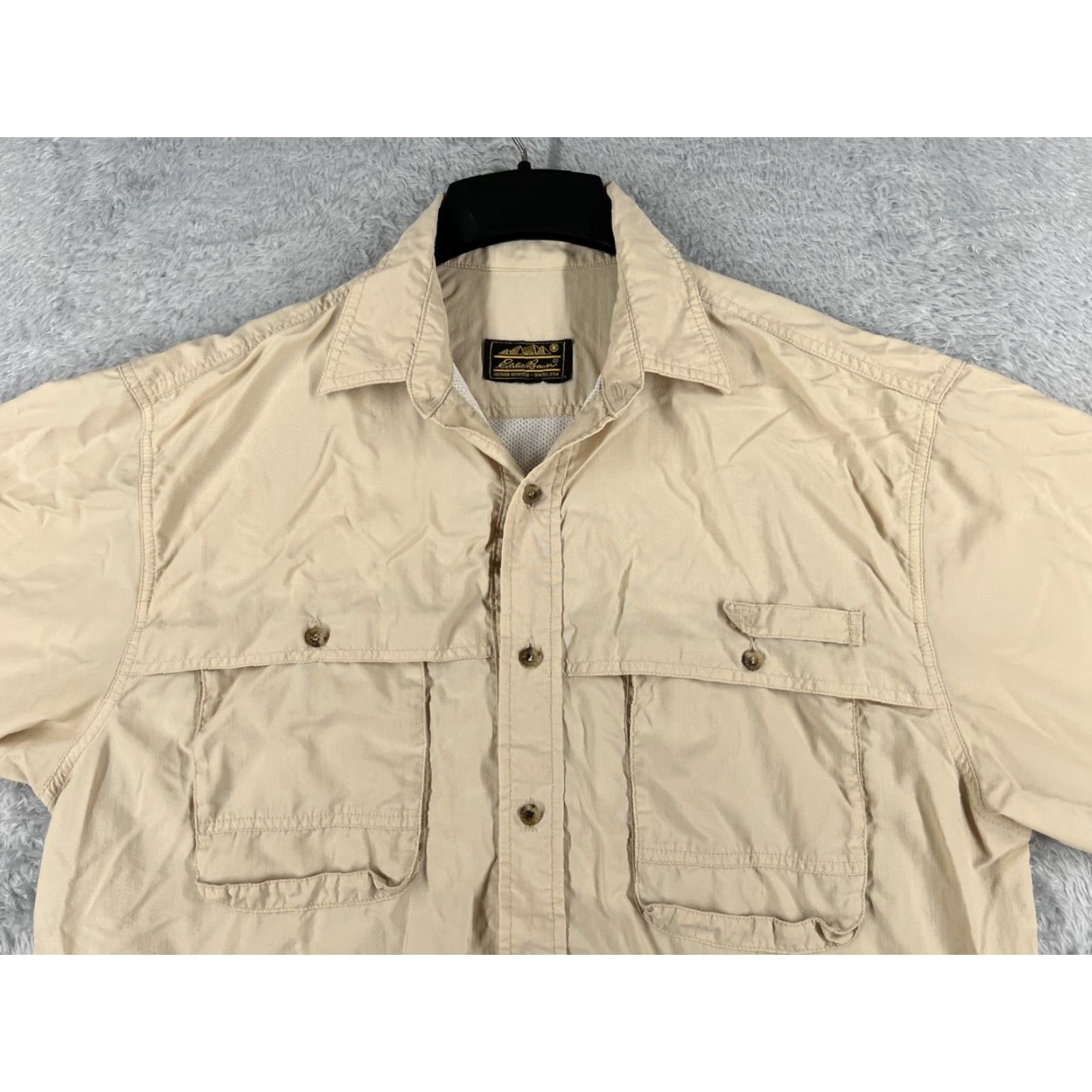 Eddie Bauer Eddie Bauer Shirt Men Large Beige Sportswear Fishing Button Angler Vented Size US L / EU 52-54 / 3 - 4 Thumbnail