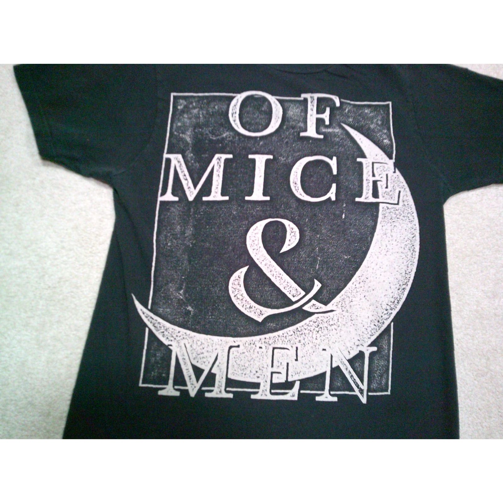 Vintage VINTAGE Bayisland T-Shirt Men Small Black Band OM&M Of Mice And Men Shirt Mens Short Sleeve Crew Neck Logo Graphic Print Merch Period Band Theme 2000s Size US S / EU 44-46 / 1 - 4 Thumbnail