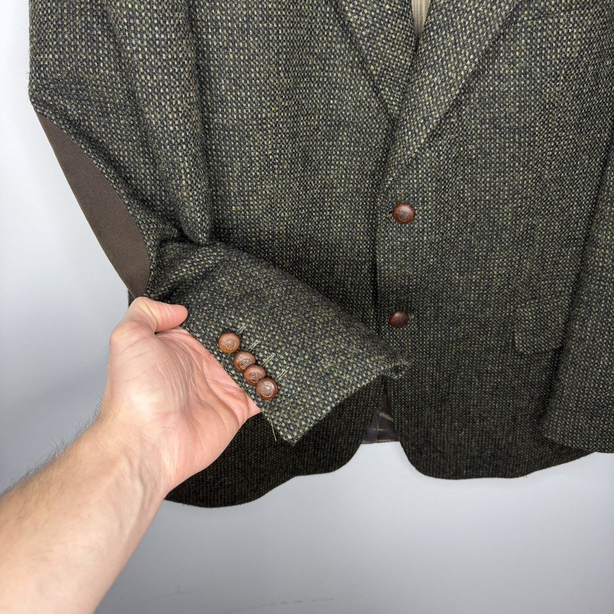 Harris Tweed Vintage Harris Tweed Blazer Tweed Jacket Wool Green Oldmoney Size US L / EU 52-54 / 3 - 5 Thumbnail