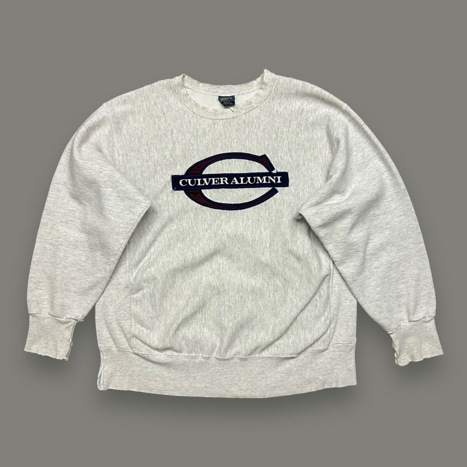 Vintage Vintage Thrashed Sweatshirt Crewneck Pullover 90s y2k Gray Size US XL / EU 56 / 4 - 1 Thumbnail