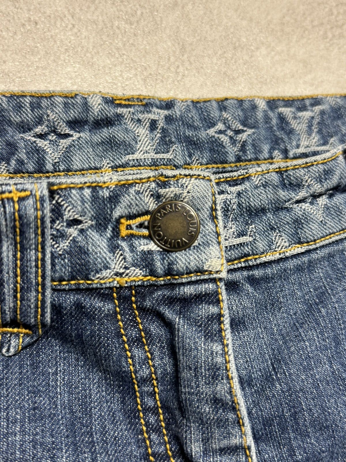 Louis Vuitton Louis vuitton - Marc jacobs - F/W 06 monogram denim pants Size 26" / US 2 / IT 38 - 4 Thumbnail