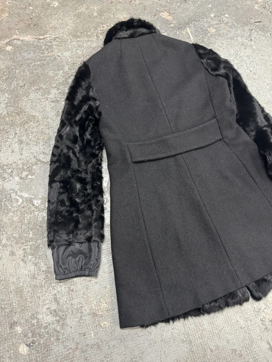 Miu Miu 2000s MiuMiu Black Goat Fur Coat Hybrid Nylon Buttoned Coat Size M / US 6-8 / IT 42-44 - 11 Thumbnail