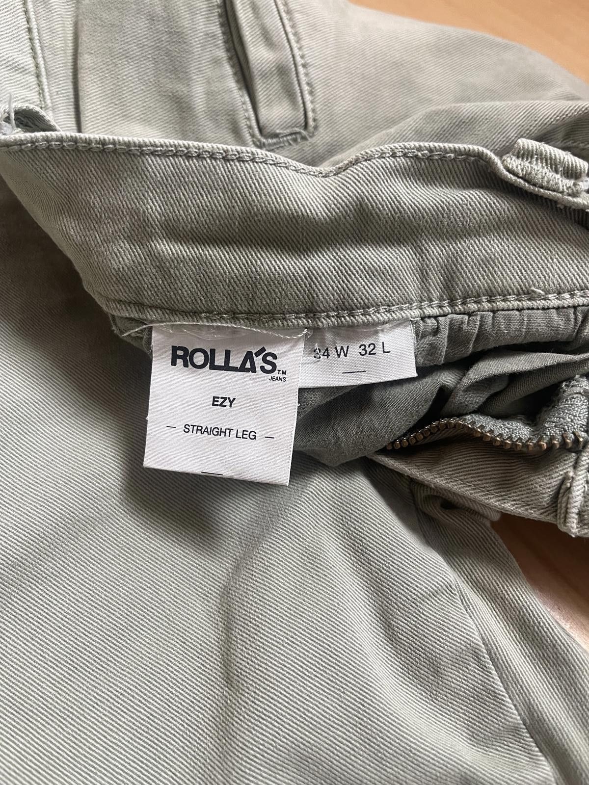 Rolla's Rollas Australia "EZY" Straight Leg Chino Mens 34 x 32 Olive Size US 34 / EU 50 - 4 Thumbnail