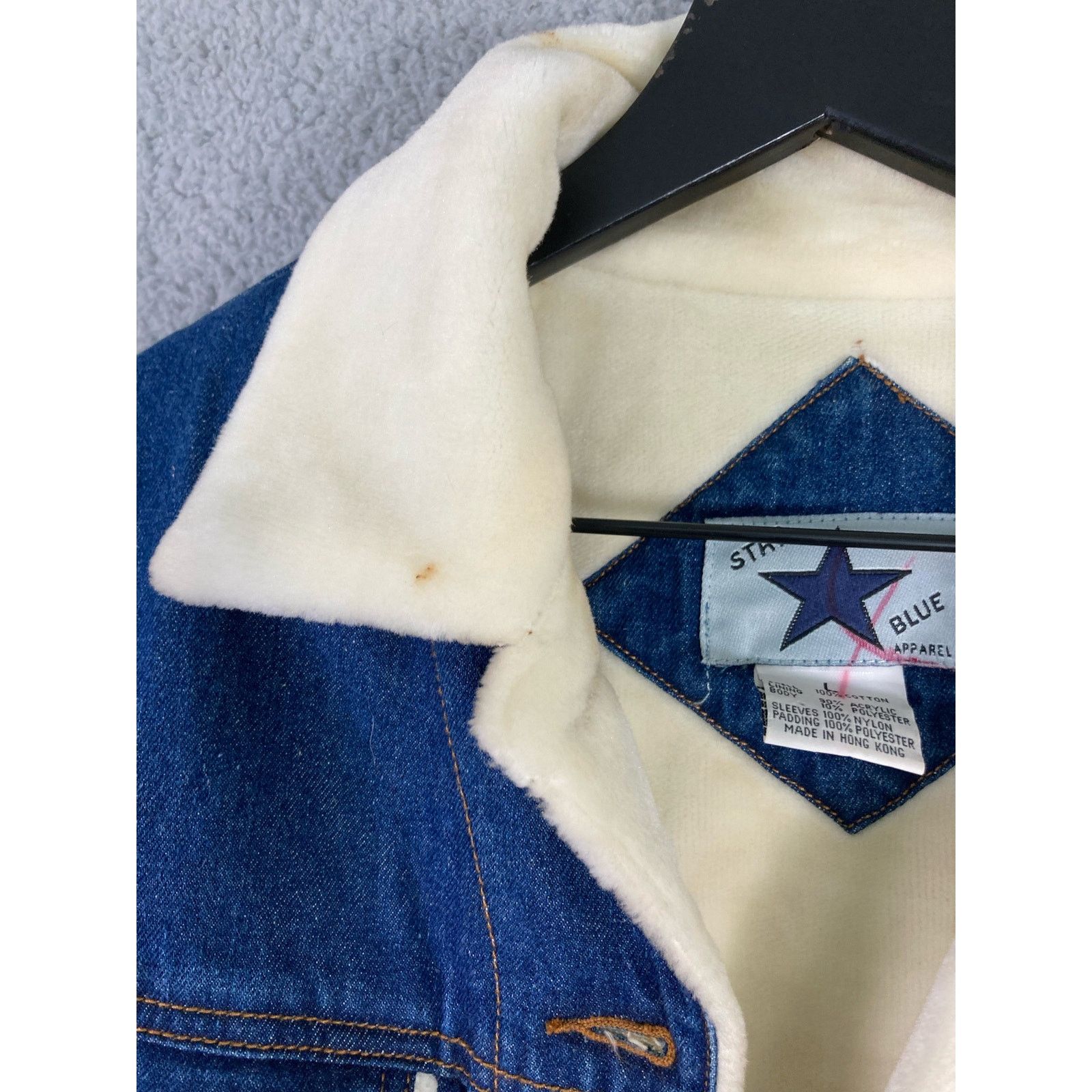Other VTG Blue Star Apparel Denim Jacket Sherpa Style Rare Large Size L / US 10 / IT 46 - 8 Thumbnail