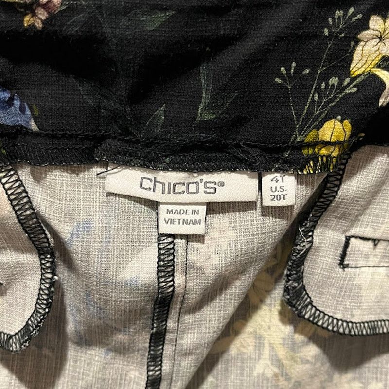 Chicos Chico's Brigitte Floral Ankle Pants Pullon Sz 4T US 20 Tall Size 42" / US 20 - 9 Thumbnail