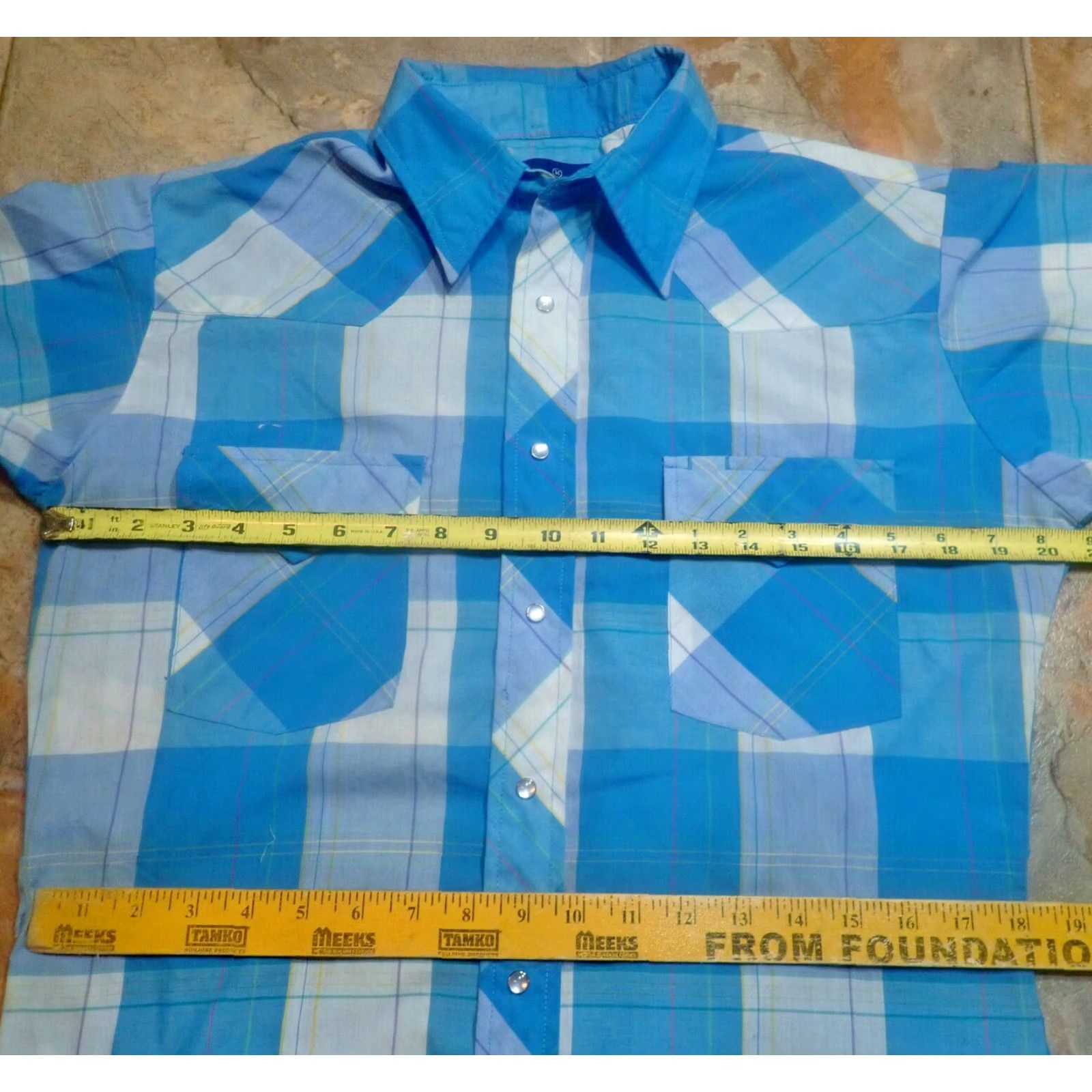 Wrangler VINTAGE Wrangler Green White Plaid Pearl Snap Western Shirt Adult Medium Cowboy 90s Mens Size US M / EU 48-50 / 2 - 6 Thumbnail