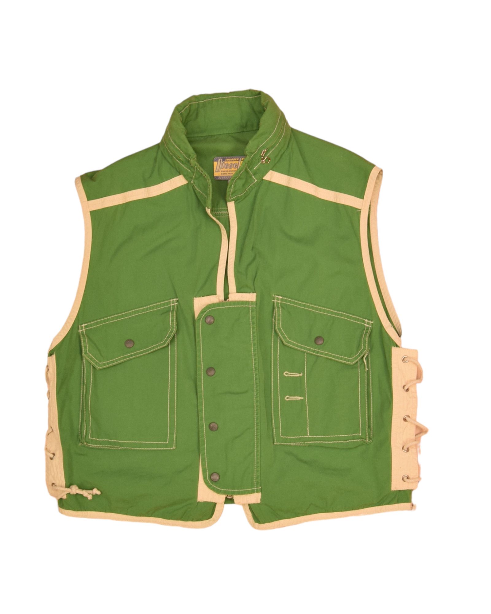 Diesel Thunder Boating Hooded Vest Utilitarian Technical