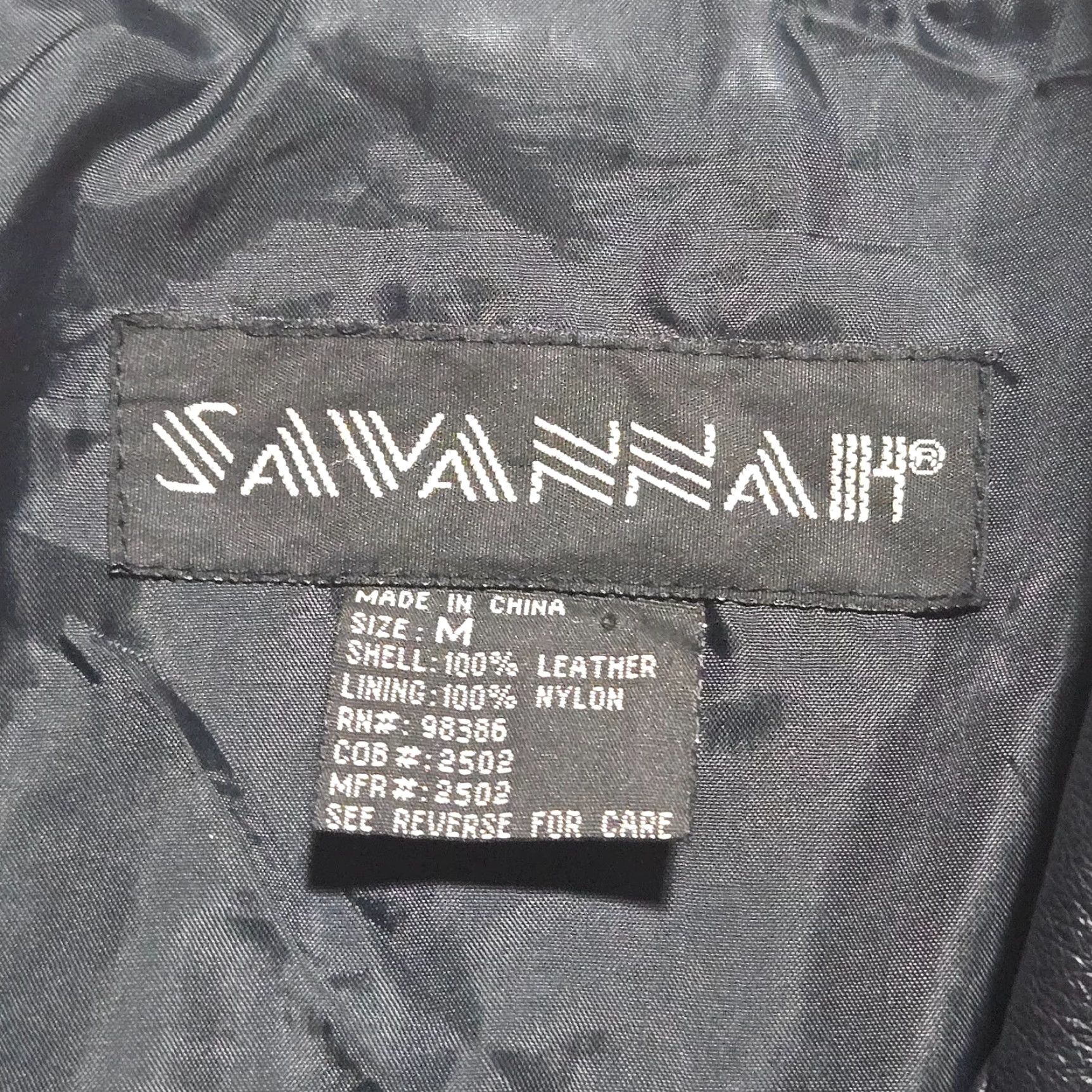 Vintage Savannah Jacket Black 100% Leather Mid-Length 2-Button Front Adult Womens Medium Jacket Coat Womens Black 100% Leather Mid-Length 2-Button Front Size M / US 6-8 / IT 42-44 - 2 Thumbnail