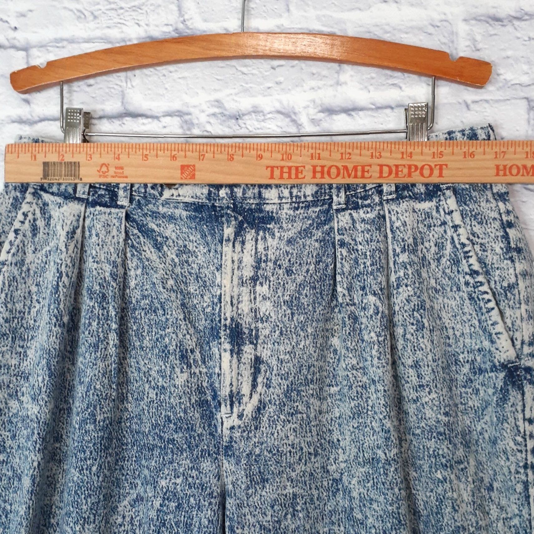 Vintage VINTAGE CHIC Jeans Womens 34x29 Denim Acid Wash Pleated Pockets USA 80s Size 24" / US 00 / IT 34 - 7 Thumbnail