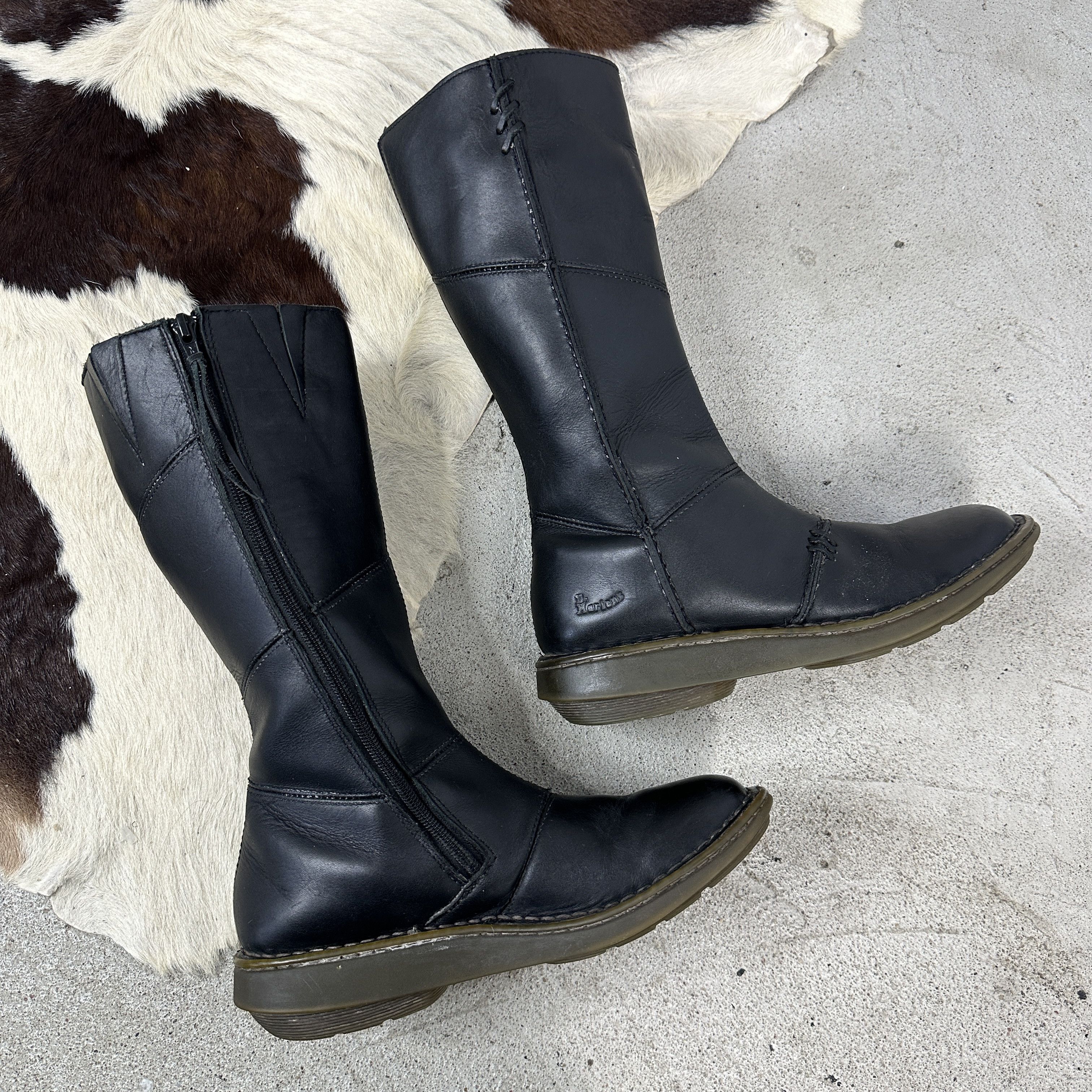 Vintage Vintage Avant Garde Y2K Martens Moto Leather Boots Size US 9 / IT 39 - 5 Thumbnail