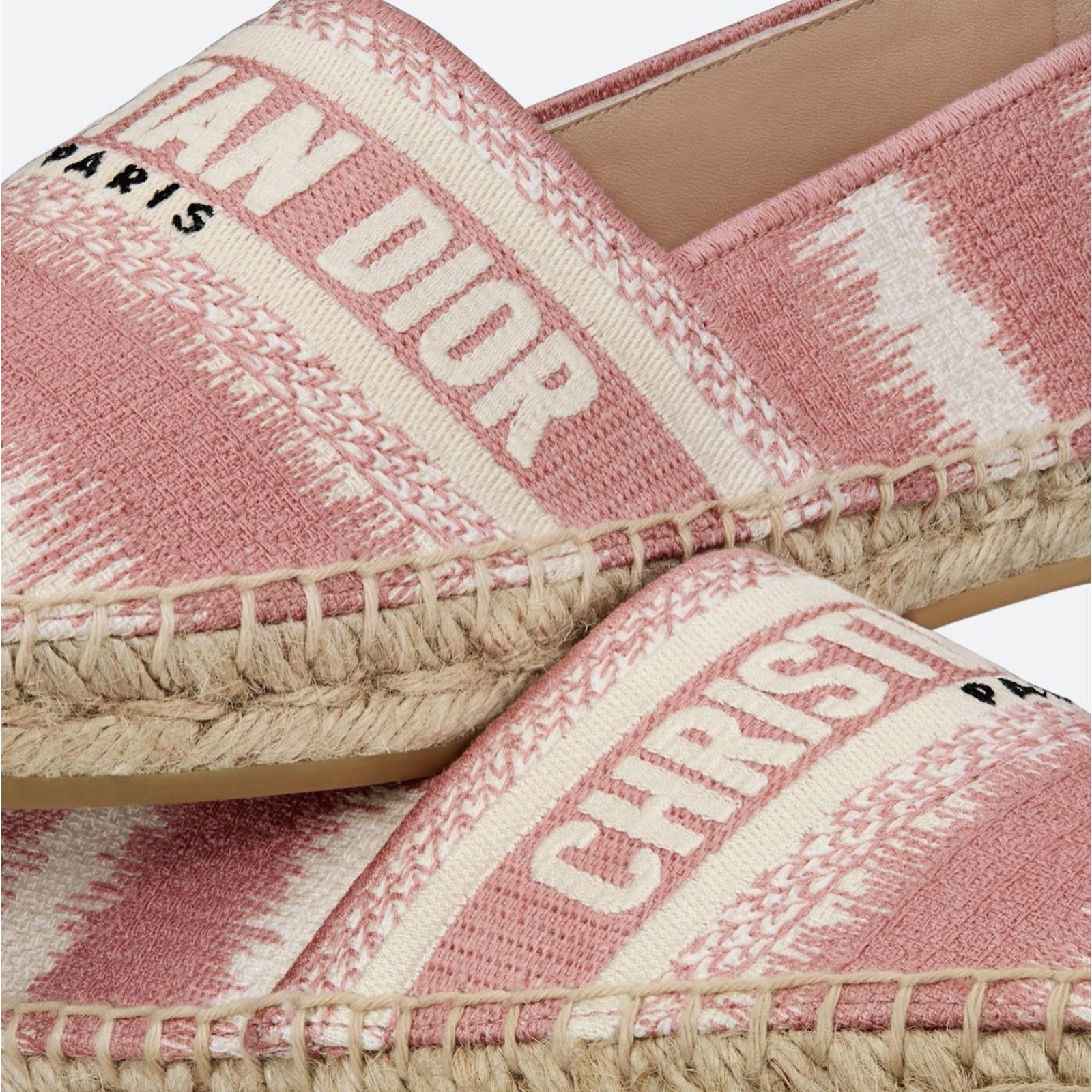 Dior Granville D Stripes Logo Embroidered Espadrille Flat 42 Size US 12 / IT 42 - 3 Thumbnail