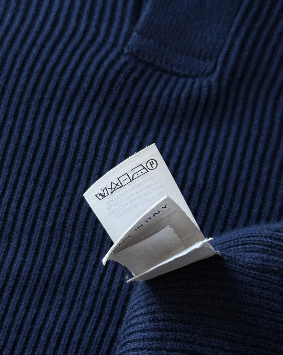 Brunello Cucinelli Brunello Cucinelli Knit Long-sleeved Navy Blue Polo Sweater Size US M / EU 48-50 / 2 - 14 Thumbnail