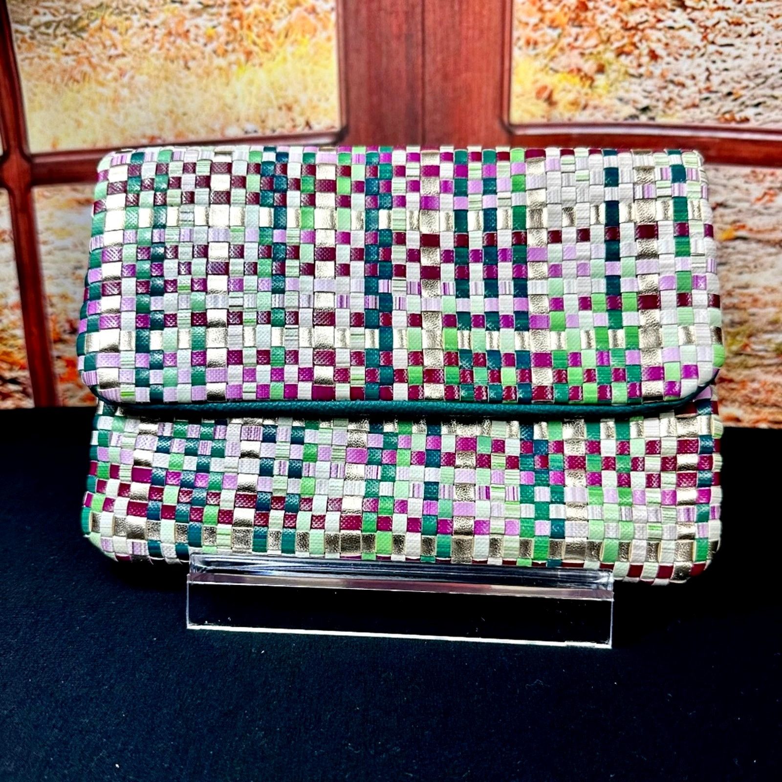 Other Deux Lux Woven Metallic Clutch Magnetic Closure Multi Size ONE SIZE - 4 Thumbnail