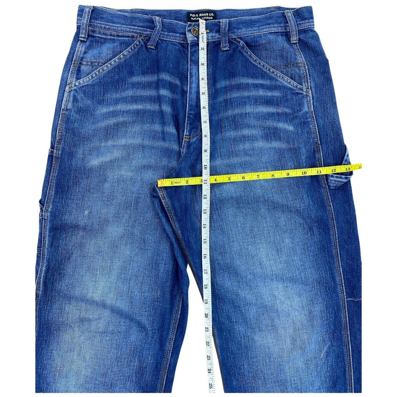 Polo Ralph Lauren Vintage Polo Laph Lauren 3 Quarter Blue Wash Carpenter Jeans Size US 33 - 10 Thumbnail
