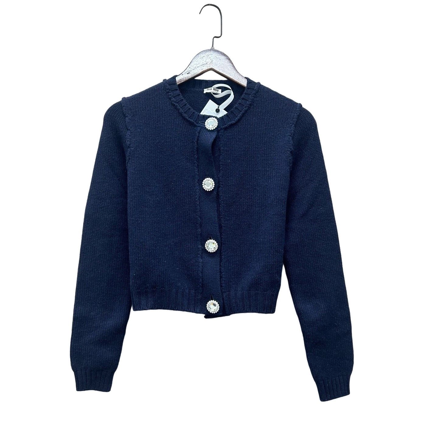 Miu Miu Miu Miu Rhinestone Button Cashmere Cardigan Size 38 Size XS / US 0-2 / IT 36-38 - 1 Thumbnail
