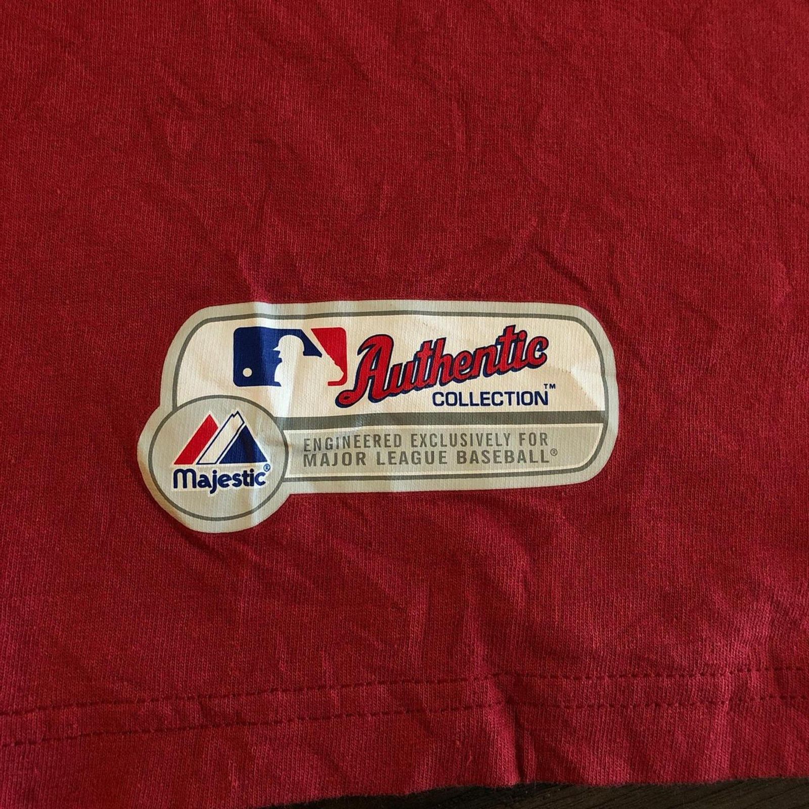 Other Men’s Red Majestic Athletic Solid Tee Size US L / EU 52-54 / 3 - 3 Thumbnail