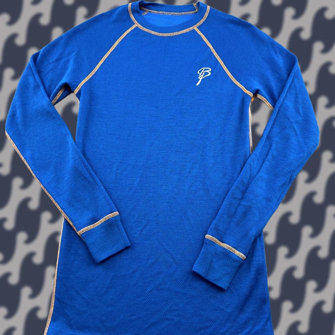 Vintage Bjorn Daehlie Base Layer Shirt S-M Merino Wool Blend Outdoor Hiking Thermal Blue" Size US M / EU 48-50 / 2 - 1 Thumbnail