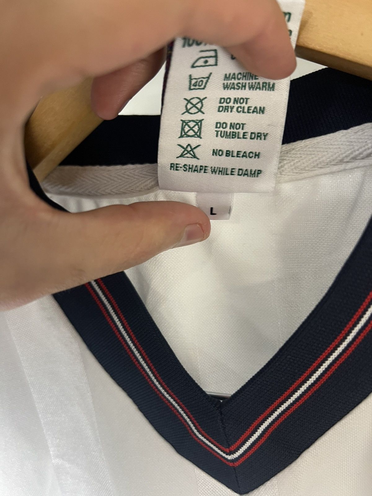 Vintage VERY RARE ENGLAND RETRO SOCCER JERSEY MANCHESTER BLOKE 90s Size US L / EU 52-54 / 3 - 6 Thumbnail