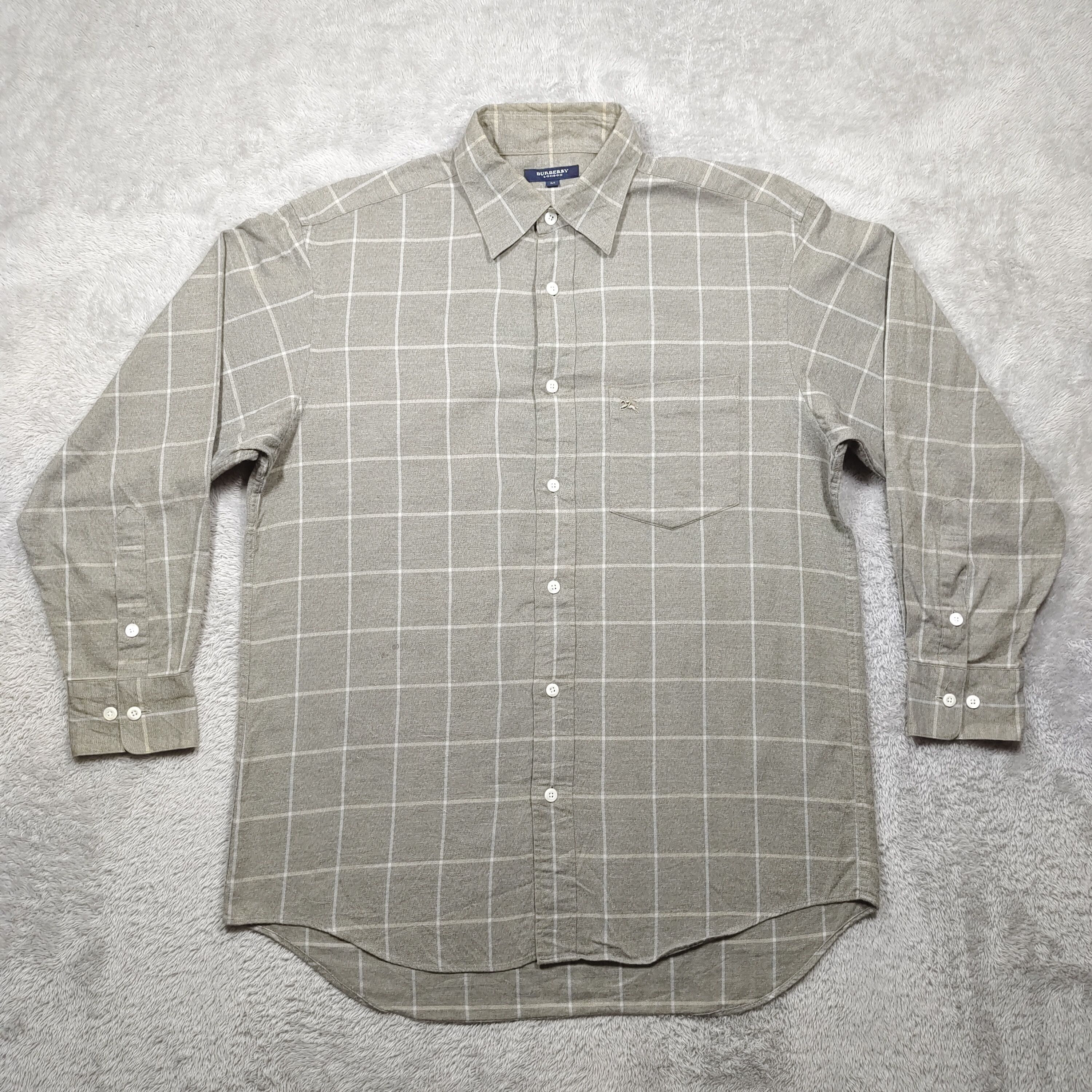 Burberry BURBERRY CHECKERD BUTTON UP LONG SLEEVE Size US M / EU 48-50 / 2 - 1 Thumbnail