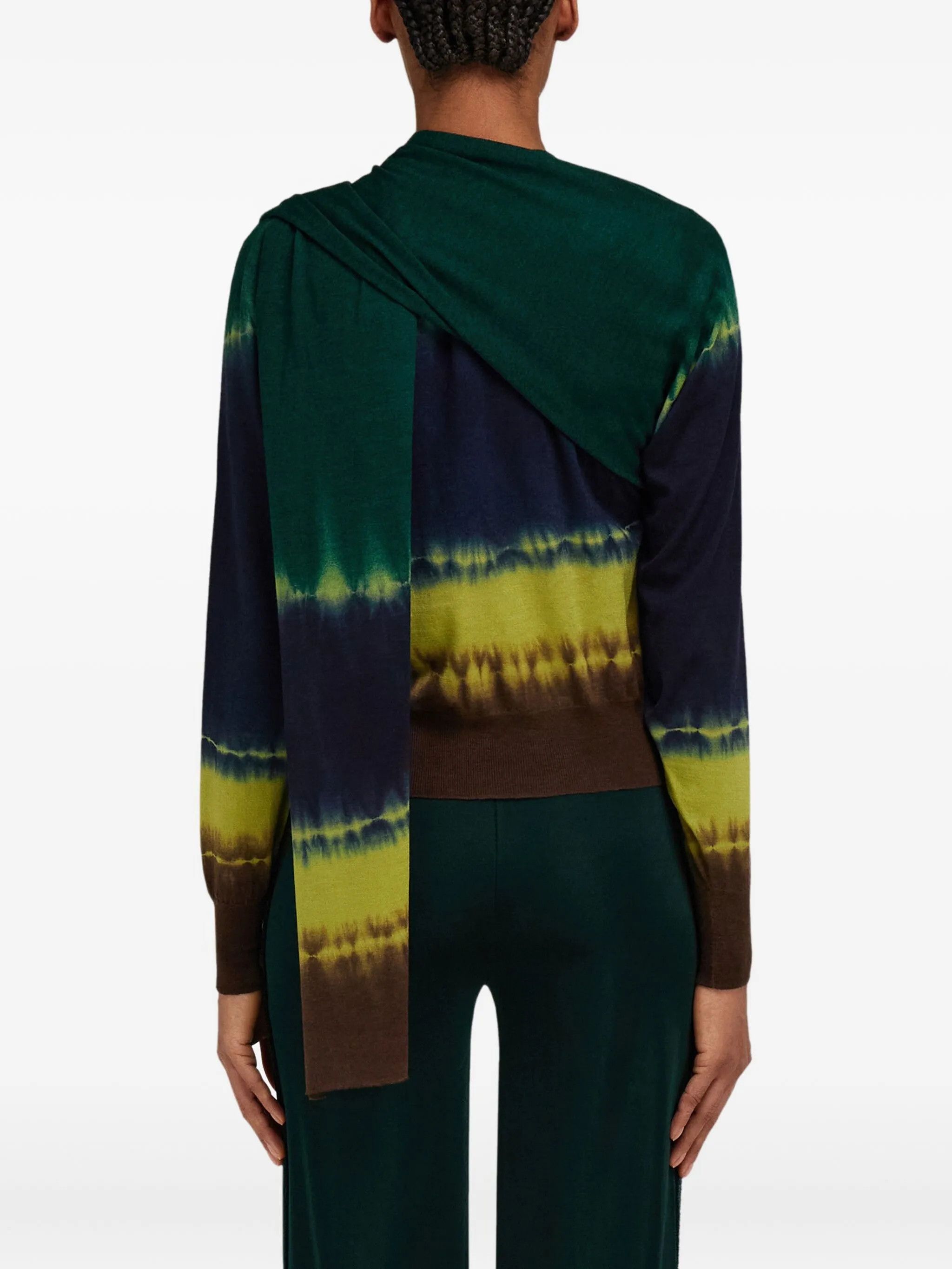 Salvatore Ferragamo o1s1rm0526 Tie-dye Print Sweater in Multicolor Size XS / US 0-2 / IT 36-38 - 4 Thumbnail