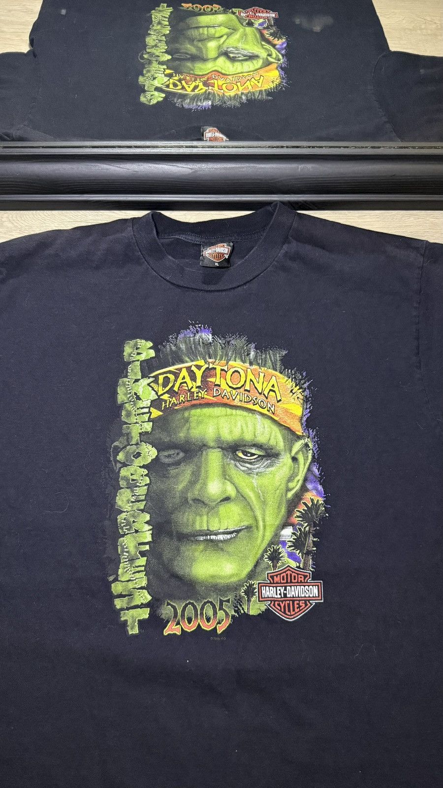 Harley Davidson Y2K 2000s Frankenstein Harley Davidson Daytona Biketoberfest Size US XL / EU 56 / 4 - 3 Thumbnail
