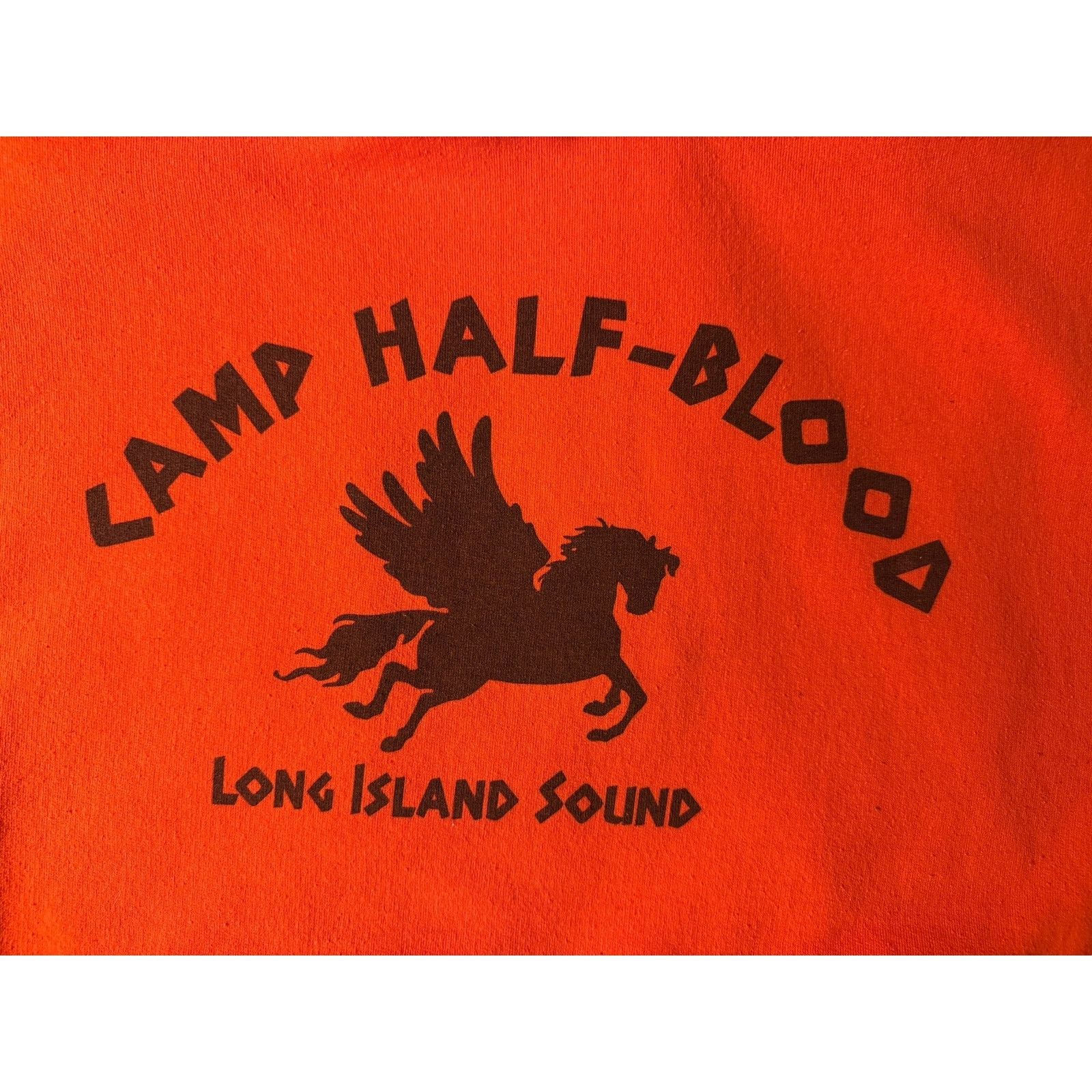 Gildan Gildian - XL Orange "Camp Half Blood" hooded sweatshirt Size US XL / EU 56 / 4 - 3 Thumbnail