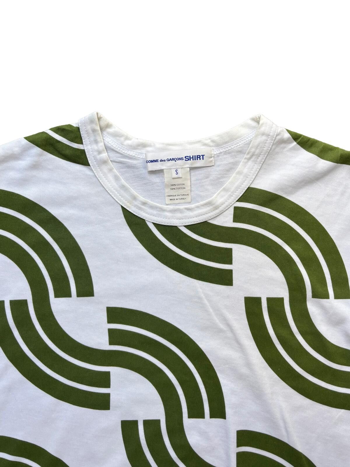 Comme des Garcons Comme des Garcons Shirt Wave Print T-Shirt Green S Size US S / EU 44-46 / 1 - 2 Thumbnail