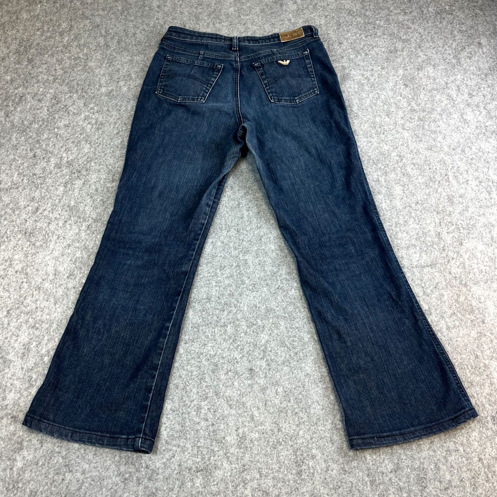 Armani Armani Jeans Bootcut Women 8 Dark Wash Blue Stretch Denim 5-Pocket Regular Slimming Modern Vintage: No Size 30" / US 8 / IT 44 - 2 Thumbnail